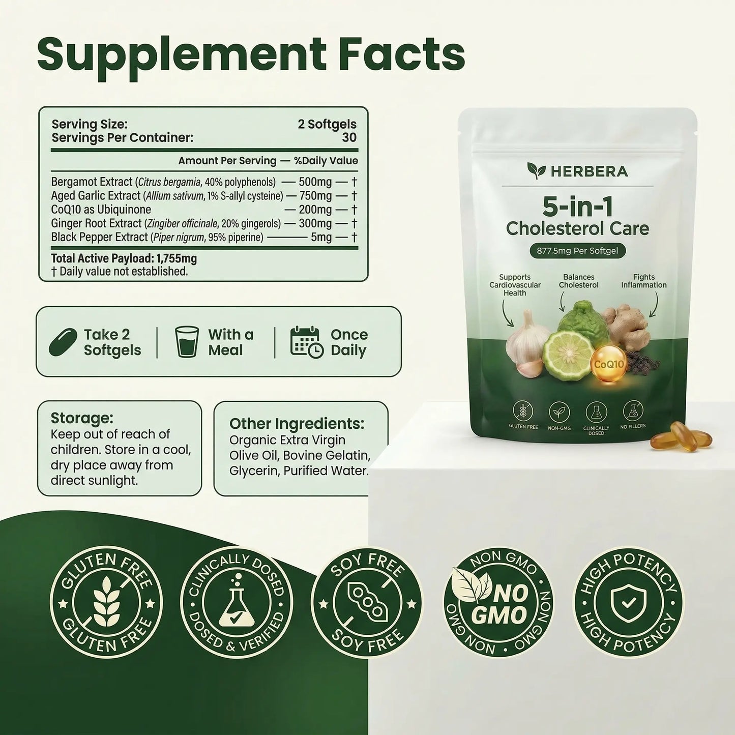 Herbera 5-in-1  Cholesterol Care